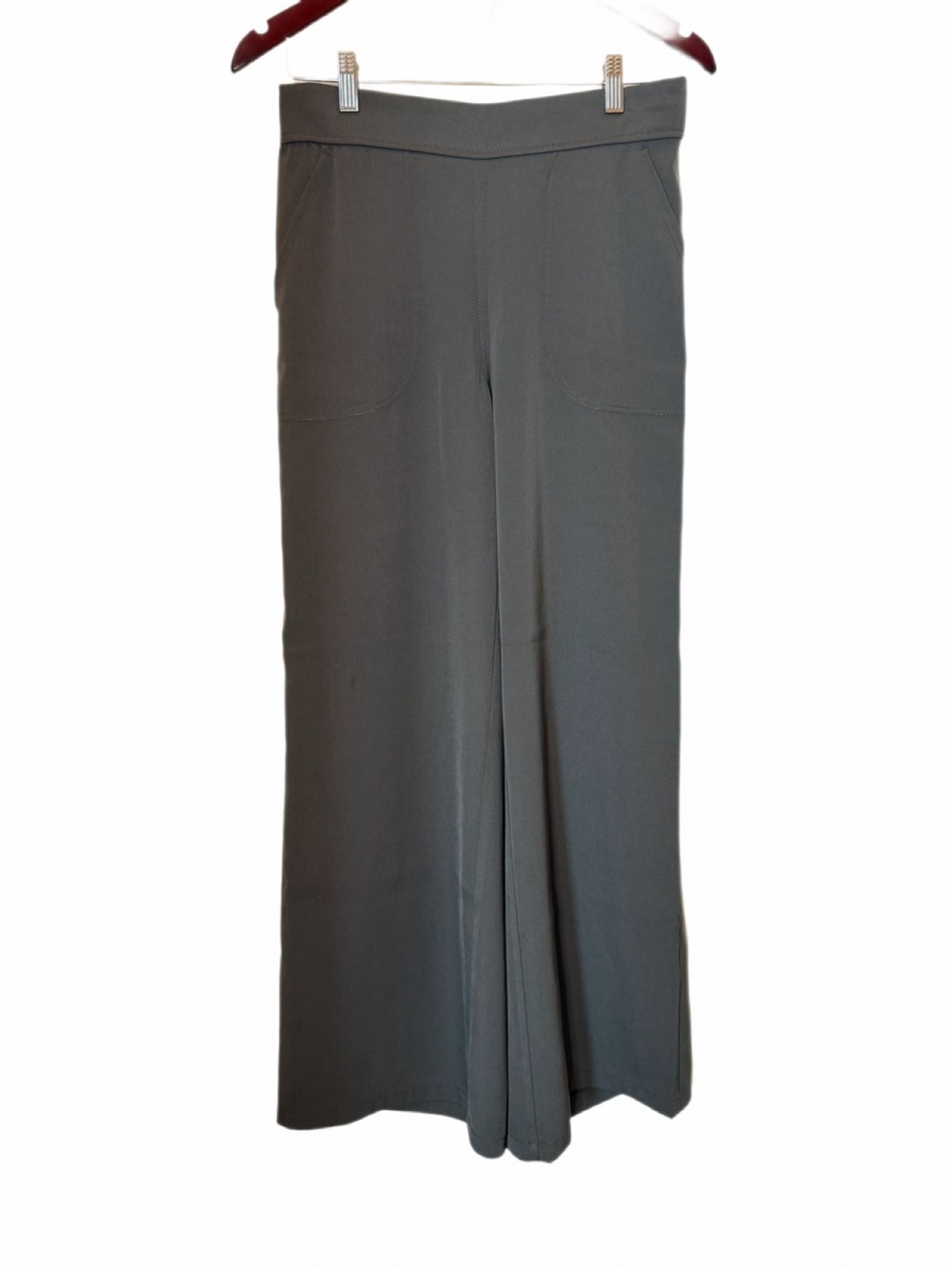 Max Studio Women’s Green Elastic Waist Wide Leg Trousers